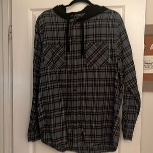 Men’s Union Bay hoodie flannel shirt XL